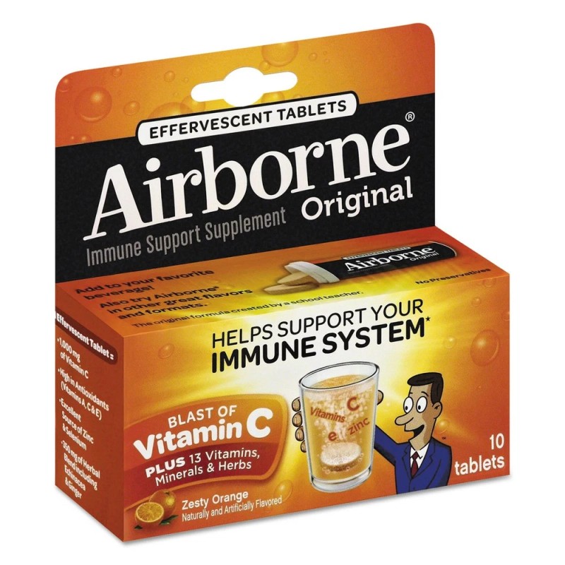 Airborne 47865-30004 Immune Support Effervescent Tablet - Zesty Orange New