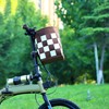 Felt Bicycle Basket Felt Cloth Foldable Detachable Brown and White