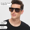 LYZOIT Extra Large Sunglasses for Big Wide Heads Mens Polarized
