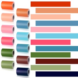 Fuutreo 12 Roll Bulletin Board Borders Bulk 393.6 ft Straight Rolled Border Trim Classroom Bulletin Board Decorations for School Whiteboard Cork Posterboard Chalkboard Wall(Classic Color)