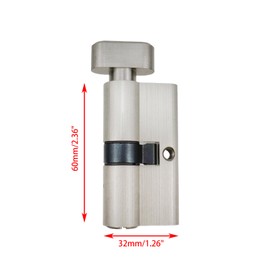 Savagrow 60mm Lock Cylinder with 3 Keys Solid Brass Door Lock Replacement Door Cylinder Locks, Silver