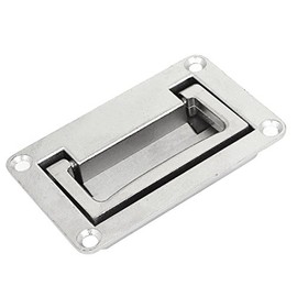 uxcell 95mm x 60mm Metal Rectangle Shaped Recessed Folding Pull Handle Grip