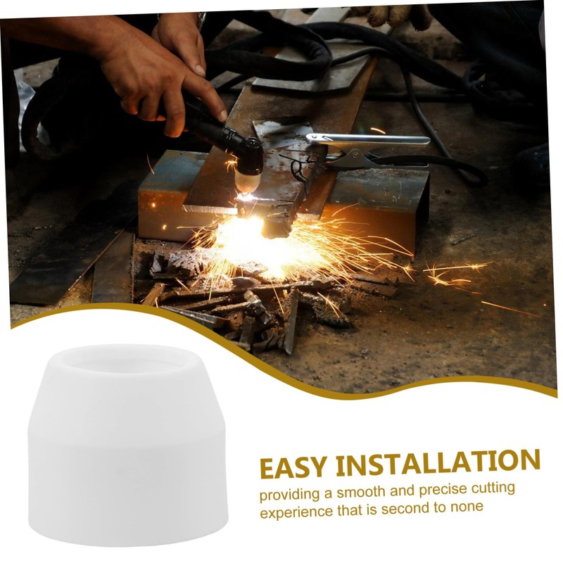 KONTONTY 10pcs Durable Ceramic Tig Welding Cups for Plasma Cutting