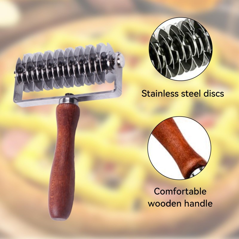 Wjelet Pastry Lattice Roller Cutter, Lattice Pastry Cutter, Stainless Steel