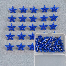 100PCS Pushpins, Decorative Tacks, Push Pins for Whiteboard, CorkBoard, Feature Wall, Office Organization, Bulletin Board, Photo Wall, Map (Blue)