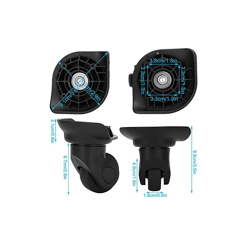 Samsonite Replacement Wheels Luggage Wheels Replacement Kit Black Pp Pet