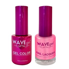 WAVEGEL Soak-Off Gel & Nail Lacquer Matching Duo Set - Princess Collection - #82 Pop Lips I 0.5 Oz