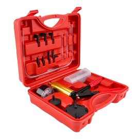 ZonCar Auto Repair Toolbox Red, Hand Held Brake Fluid Bleeder Universal Vacuum Pressure Pistol Pump Tester Kit