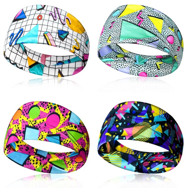 yfstyle 80s 90s Headbands 80s 90s Accessories for Glow Party