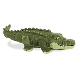 Aurora® Realistic Miyoni® Alligator Stuffed Animal - Lifelike Detail - Cherished Companionship - Green 16 Inches