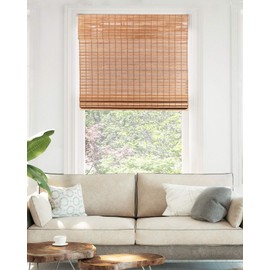 CHICOLOGY Bamboo Blinds , Bamboo Shades , Roman Shades for Windows , Roman Window Shades , Window Shades for Home , Bamboo Shades for Patio , Blinds & Shades , Window Shade , 35"W X 64"H, Squirrel