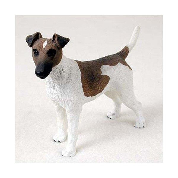 Fox Terrier Dog Figurine Brn/Wht (4-5")