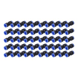 50Pcs Straight Pneumatic Connector Push to Connect Fittings for PU-10 Air Tube