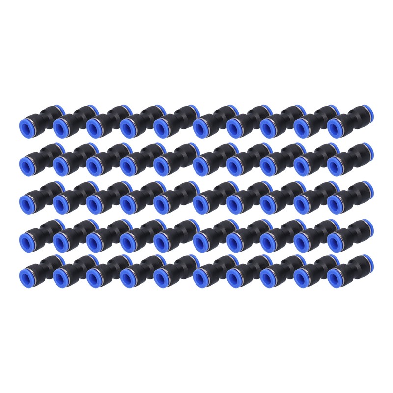 50Pcs Straight Pneumatic Connector Push to Connect Fittings for PU-10