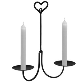 Wall Candle Sconces Set of Two, Decorative Metal Wall Sconces Set of 2 Candle Holder for Home Decor, Black