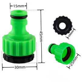 Garden Hose Faucet Adapter, ABS Garden Hose Connector, 2-in-1 Faucet Quick Connector, Outdoor Threaded Faucet Adapter (Green)