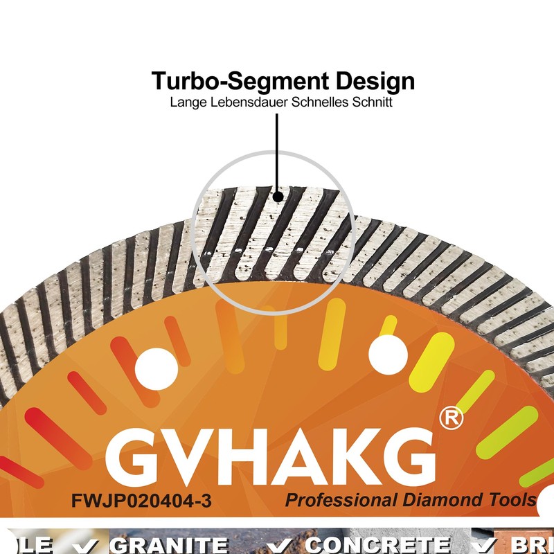 GVHAKG Diamond Cutting Disc, 125 mm, Turbo Thin Diamond Cutting