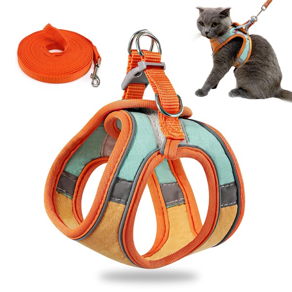 Cat Harness, Adjustable Vest Harness for Cat, Escape Proof Cat