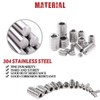 Hilitchi 295Pcs M3/4/5/6/8 304 Stainless Steel Set Screw Assortment with
