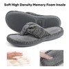 Wishcotton Women's Memory Foam Spa Thong Flip Flops Cozy Indoor