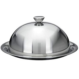 Koopmann International Food Bell with Plate – Diameter 24 cm – Plate Bell – Cheese Dome – Serving Bell – Serving Plate – Serving Cover