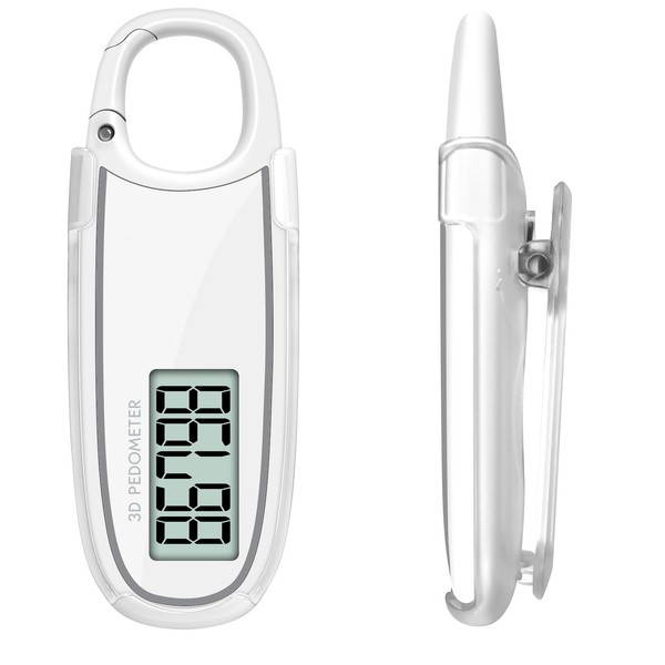 Simple Step Counter Walking 3D Pedometer with Clip & Lanyard,
