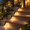 4-Pack Solar Stair Lights for Outdoor Steps – Warm White
