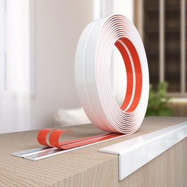 Peel and Stick Wall Molding Trim, Wall Corner Protector, Flexible Molding Trim for Tile and Wall Edges, Furniture Protection and Decoration, 20 Feet x 0.8 Inch, White