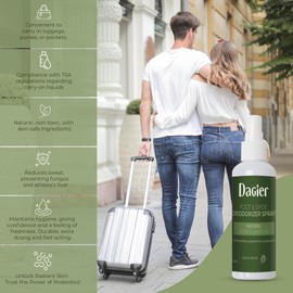 DAGIER -Travel size, Best product for smelly feet, probiotics, foot deodorant spray for stinky feet and shoes, foot deodorant spray, foot odor eliminator for feet,foot spray for smelly feet,foot spray