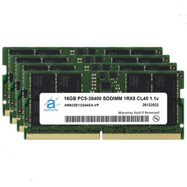 Adamanta 64GB (4x16GB) Compatible with MSI Titan GT77 12U, 12UGS, 12UHS Gaming Laptop DDR5 4800MHz PC5-38400 SODIMM 1Rx8 CL40 1.1v 262 Pin Notebook Memory RAM Upgrade