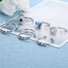 SAILIMUE 6 Pcs Fidget Anxiety Rings for Women Adjustable Open