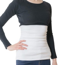 Tamagawa Rock Bath Unisex Cotton Belly Wrap (M) White 511-1