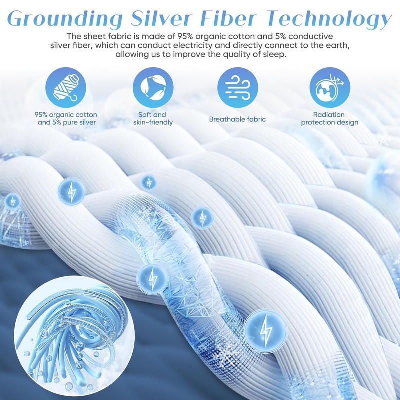 Grounding Sheet Queen Size - 95% Organic Cotton + 5%