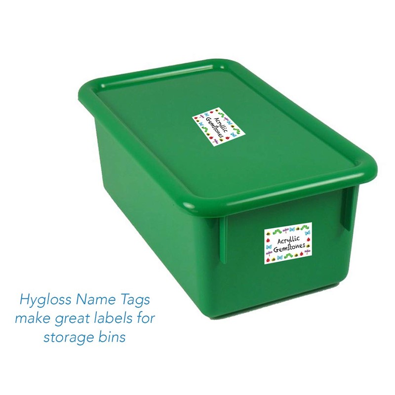 Hygloss Products Bugs Self Adhesive Kids Name Tags – 3.5