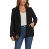 MINTLIMIT Black Blazer Jacket for Women Long Sleeve Notched Lapel