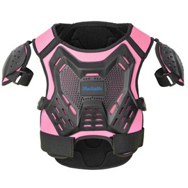 DBaoXiaoMu Kids Motocross Armor Vest, Back Spine Chest Protector for Children Teen, Motorcycle Body Protection for Dirt Bike,MTB,Skateboard,ATV (Pink)