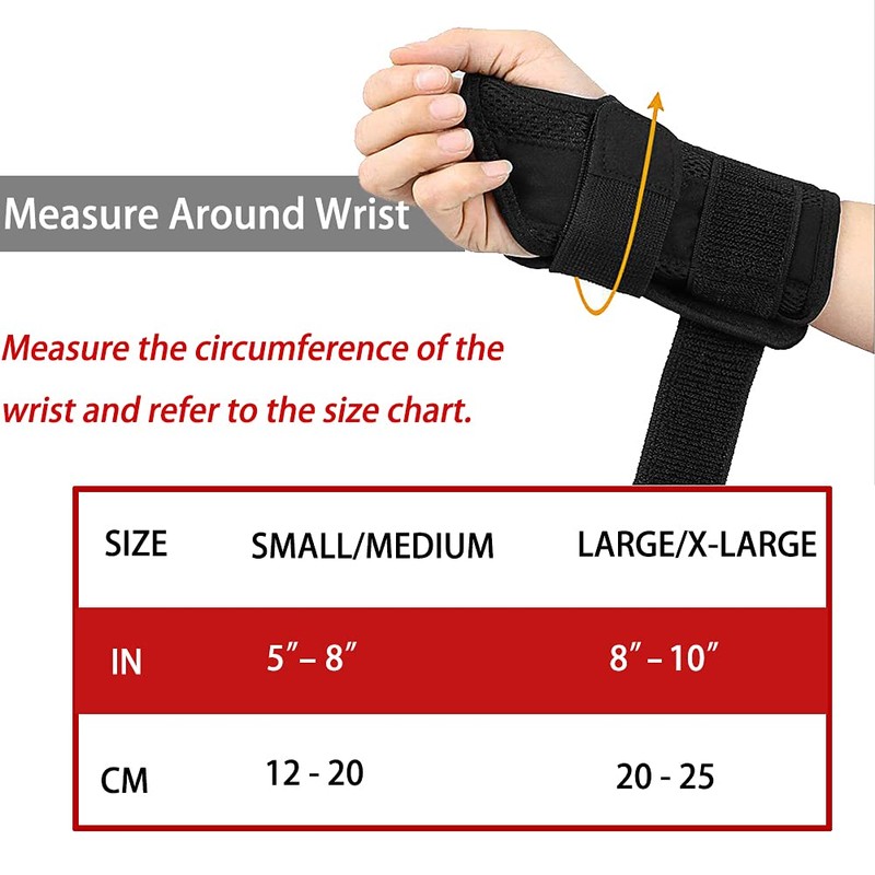 NuCamper Breathable Wrist Support, Wrist Bandage with Metal Splint, Stabiliser,