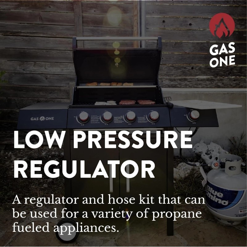 Easylife-Home Low Propane Hose with Regulator for LP Gas Grill