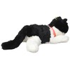 Black and White Plush Kitty Cat with Red Bow for