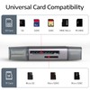 USB-C and USB SD Card Reader, 2-in-1 Aluminum Alloy Memory