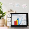 6 Pack Music Themed Sticky Note,Black White Music Notes Self-Stick