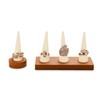 Oirlv Wooden Ring Stand Ring Storage Holder for Display and