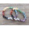 NATURAL 7 CHAKRA STONE GEMSTONE STRETCHY CHIP BRACELET