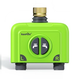 RAINPOINT Irrigation Computer WLAN 2 Outputs with Brass Inlet, 2 x 6 Irrigation Plan, without Antenna Gateway, Must Be Used with HWG023/HWG040 Gateway (2.4 GHz WLAN)