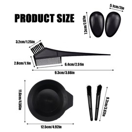 FKWKUW Hair Dye Set, Hair Dye Set, 8-Piece Hairdressing Brush Bowl Combo Salon Tool Set, Hair Dye Set