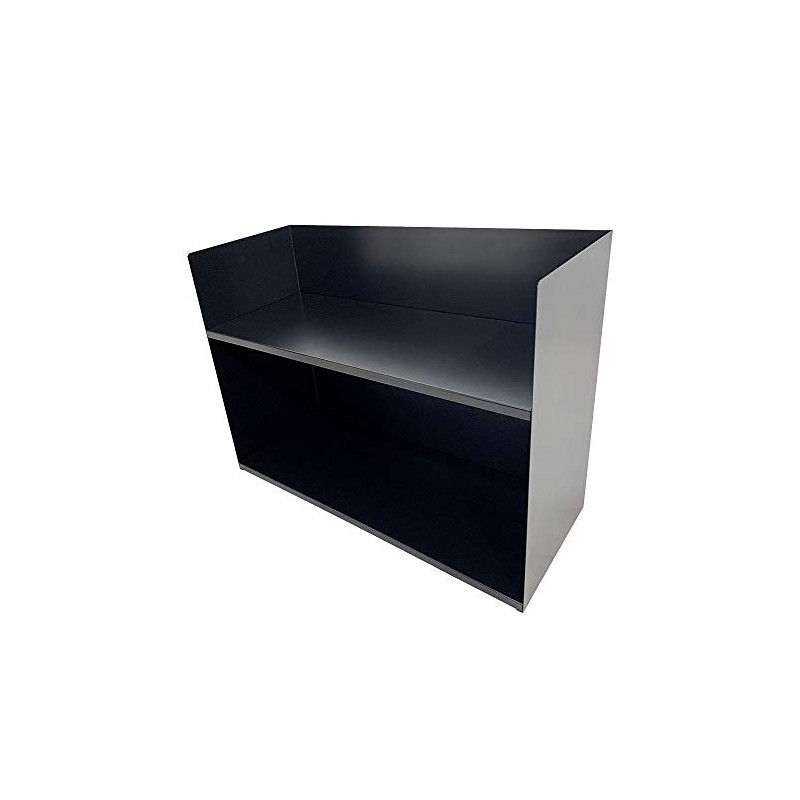 Huron Book Rack 2 Tier, Black Commercial Grade Steel