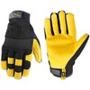 WELLS LAMONT Hydrahyde Leather Work Gloves M Size, 3 Gloves