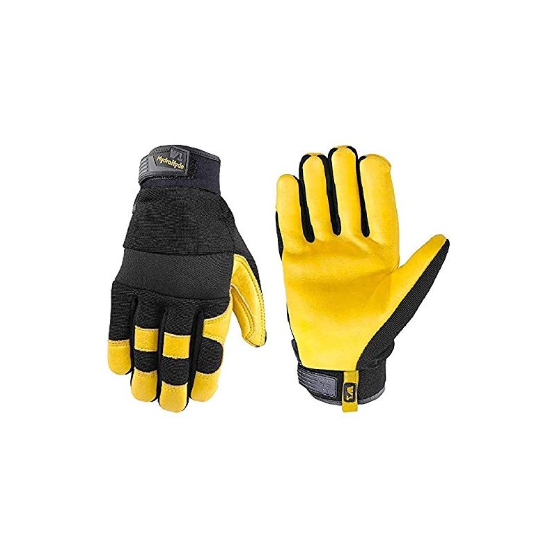 WELLS LAMONT Hydrahyde Leather Work Gloves M Size, 3 Gloves