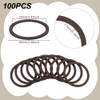 AHANDMAKER 100 PCS Wooden Hoop Rings Brown Natural Macrame Wood
