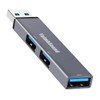 USB to USB Adapter,USB A to USB A, 3-Port USB